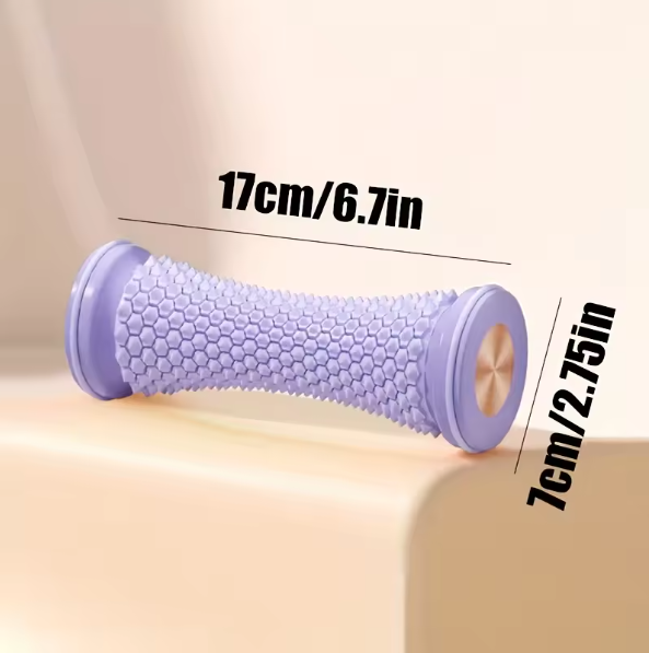 Portable foot roller massager for an under-desk wellness break