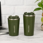 Intelligent temperature display tumbler coffee cup, double-layer insulated, 304 stainless steel