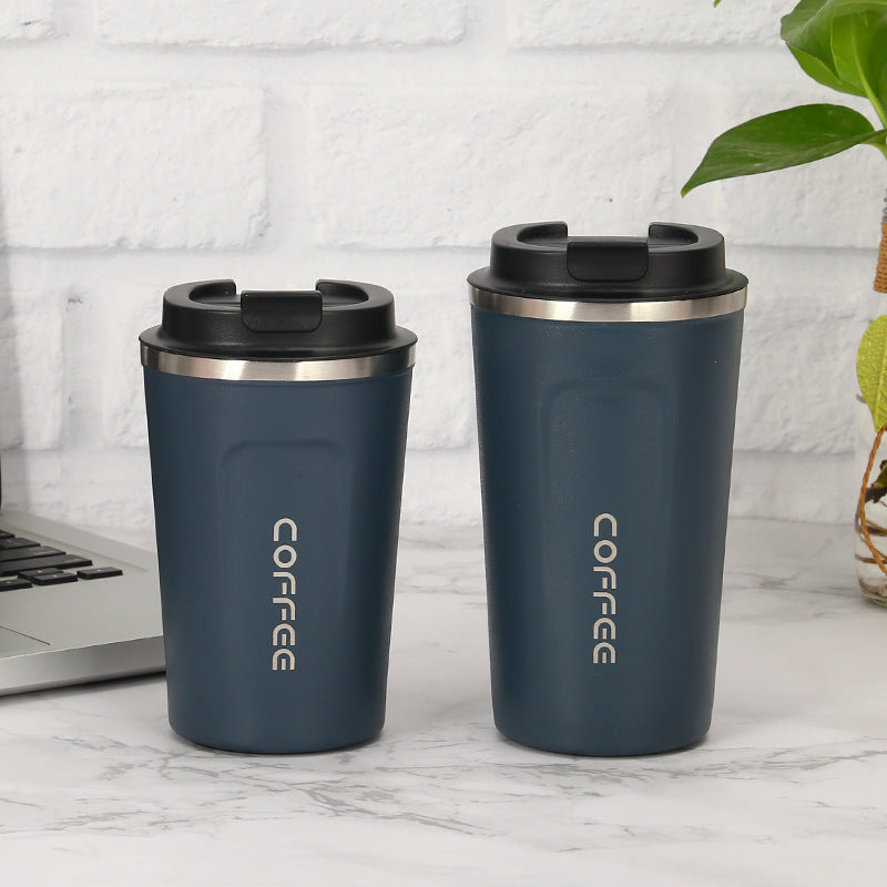 Intelligent temperature display tumbler coffee cup, double-layer insulated, 304 stainless steel