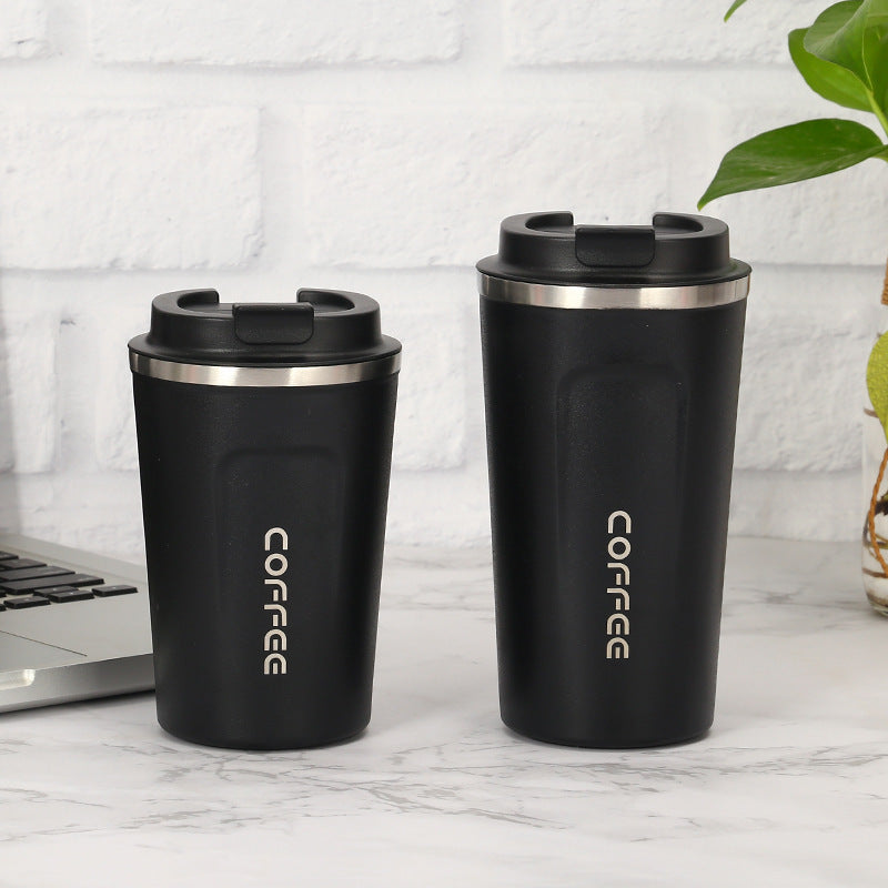 Intelligent temperature display tumbler coffee cup, double-layer insulated, 304 stainless steel