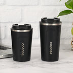 Intelligent temperature display tumbler coffee cup, double-layer insulated, 304 stainless steel