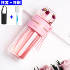 New tea and water separation glass double-layer portable office tea cup