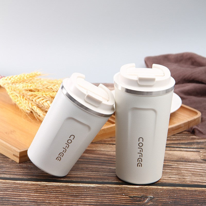Intelligent temperature display tumbler coffee cup, double-layer insulated, 304 stainless steel