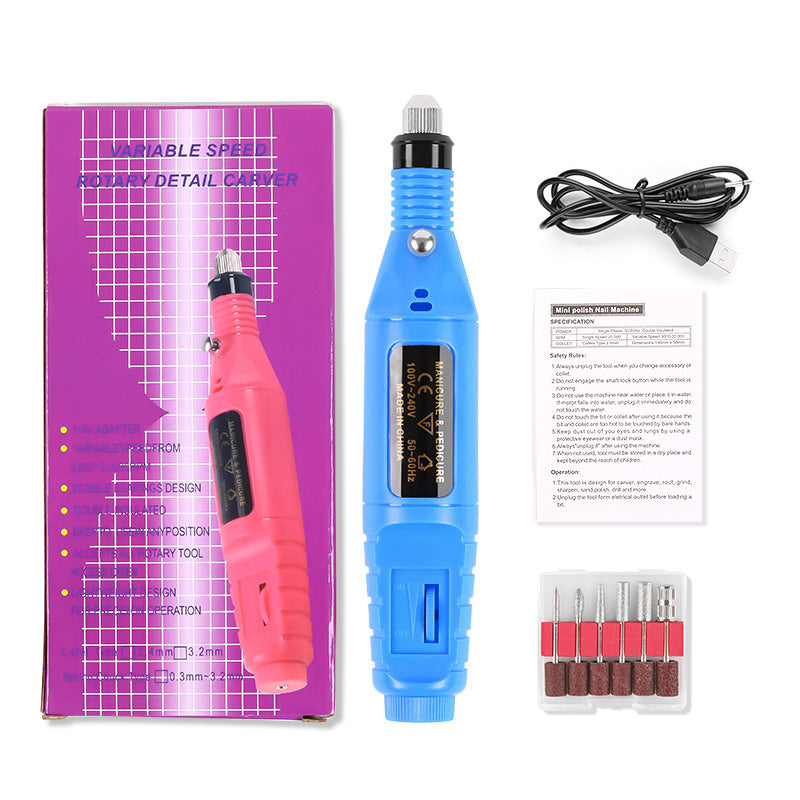 Variable speed rotary detail carver with accessories on a white background