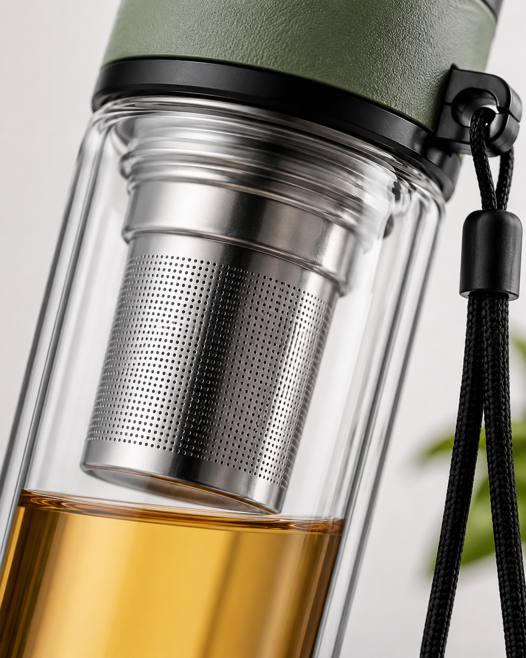 380ml glass tea infuser bottle for herbal tea