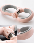 Purple inner thigh exerciser for lower-body home workouts