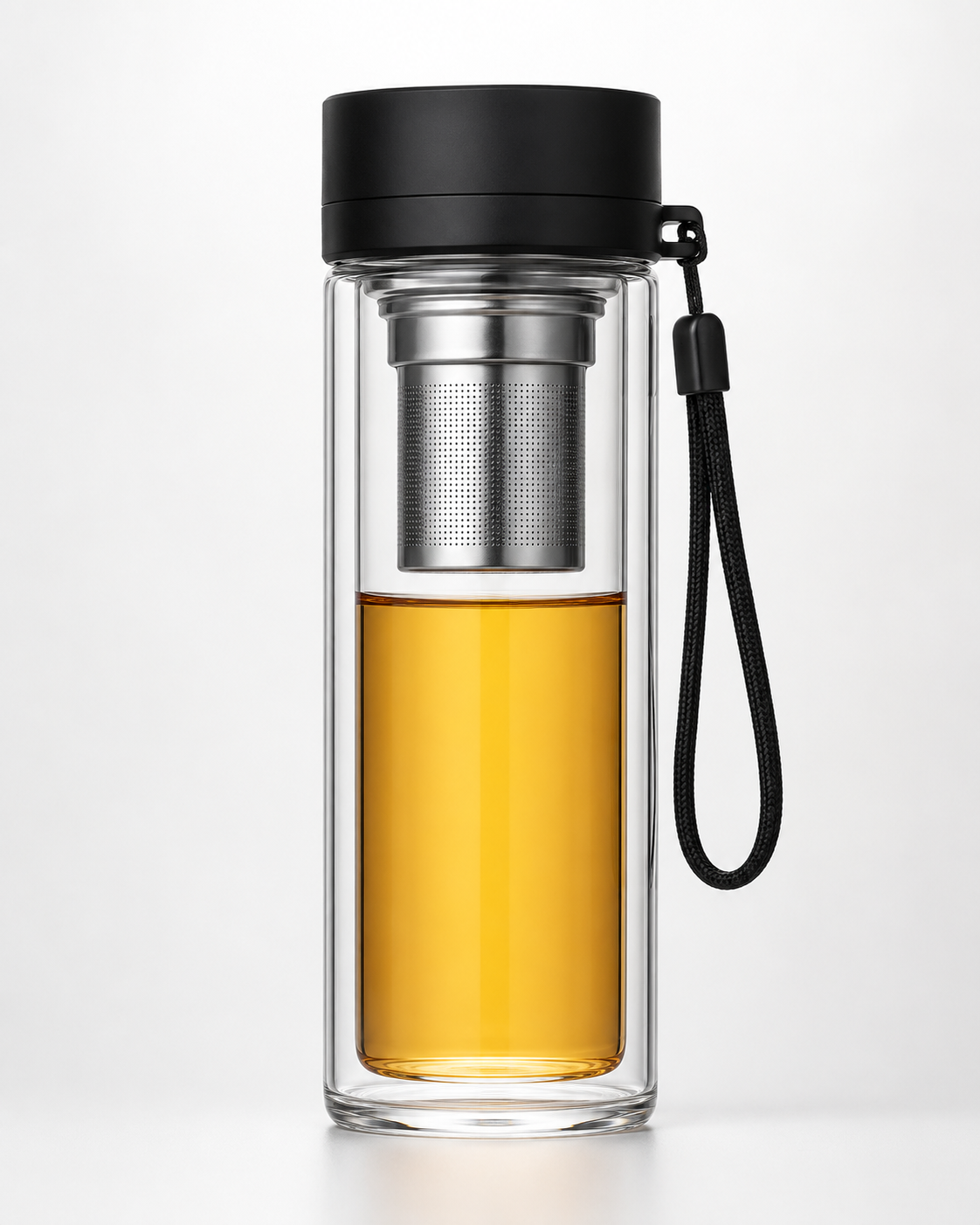 Portable tea tumbler with leakproof lid for travel